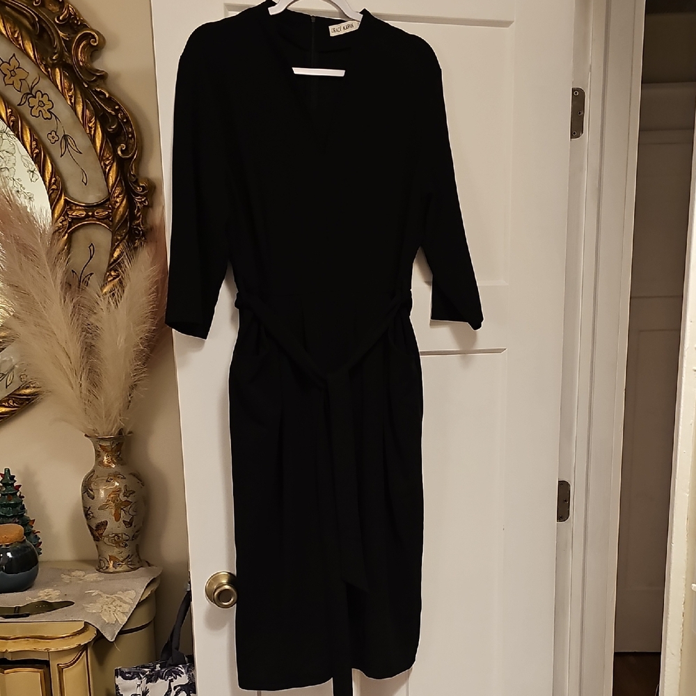 Grace Karin Classic Black Long Sleeve Dress 2xl